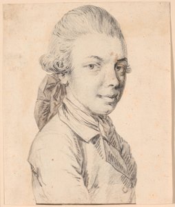 Autoritratto da giovane. Mezzobusto in tre quarti di profilo verso destra da Jens Juel