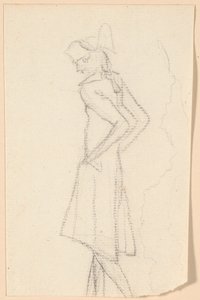 Signore che passeggia, visto di spalle, camminando verso sinistra da Jens Juel
