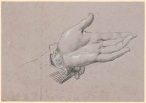 Studio di una mano sinistra, usata nel ritratto a figura intera di Federico VI come principe ereditario dal 1786 ad Amalienborg