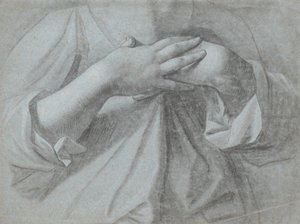 Studio di un paio di mani, incrociate sul petto