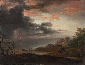 Pioggia di tuoni che si abbatte sul mare da Jens Juel