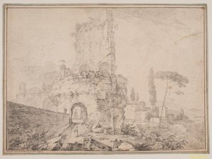 Paesaggio con rovine fuori Roma