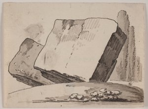 Frammenti di rovine e cipressi da Jens Petersen Lund