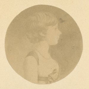 Ritratto a mezzatinta di una ragazza di profilo, dalla collezione di ritratti di St. Memin da Jeremiah Gurney
