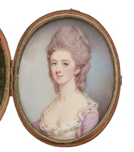 Ritratto miniatura di una signora da Jeremiah Meyer