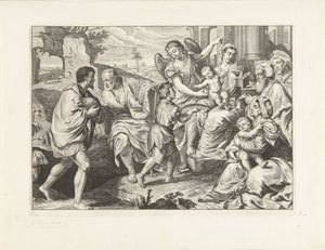 La Sacra Famiglia in compagnia di altri da Jeremias Falck