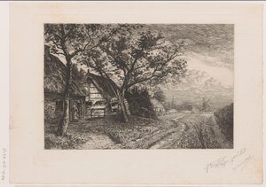Paesaggio con fattorie e mulino da Jerôme Tuyttens (signed by artist)