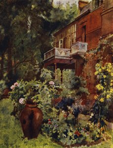 Leighton House, il balcone dello studio, dal giardino da Jessie MacGregor