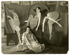 Lin nel suo negozio, Greenwich Village, New York, USA, c.1916-20 da Jessie Tarbox Beals
