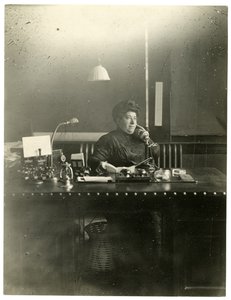 Ms Chas Netcher di Chicago, proprietaria di uno dei più grandi negozi The Boston Store lì. Ora è di nuovo sposata, trova il suo cambio di nome Mollie Alpiner Netcher Newbury, c.1905-18