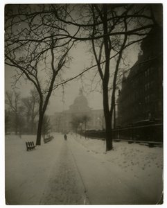 State House nella tempesta, Boston, USA, c.1902-10 da Jessie Tarbox Beals