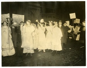 Parata per il suffragio, Greenwich Village, New York, USA