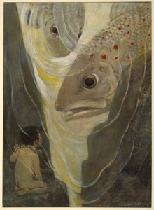 Oh, non farmi male! gridò Tom. Voglio solo guardarti; sei così bello, da The Water Babies di Charles Kingsley, pub. 1916 da Jessie Willcox Smith