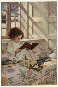 Libri illustrati in inverno (litografia a colori)