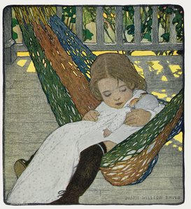 Culla la bambola per dormire da Jessie Willcox Smith