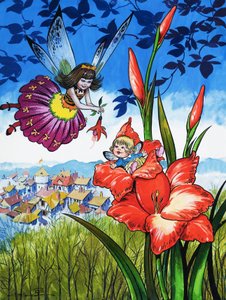 Fata bambina in un fiore da Jesus Blasco