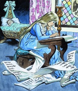 La figlia del mugnaio e suo figlio, dalla Storia di Tremotino da Jesus Blasco