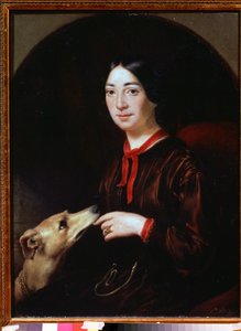 Ritratto della cantante e compositrice Pauline Viardot da Jewgenij Alexandrowitsch Pluchart