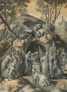 Olandese: La resurrezione di Lazzaro La resurrezione di Lazzaro da Joachim Beuckelaer