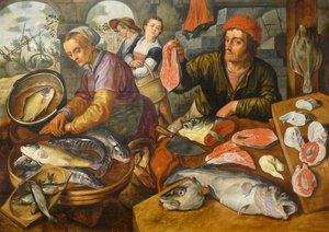 Francese: Le Marché aux poissons Mercato del pesce da Joachim Beuckelaer