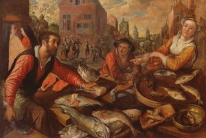 Il mercato del pesce da Joachim Beuckelaer or Bueckelaer