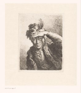 Ritratto di un uomo con un berretto piumato da Joachim Martin Falbe