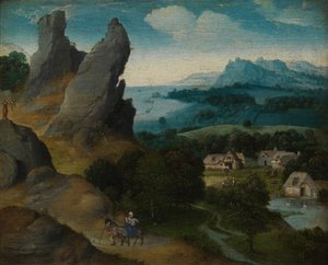 Paesaggio con la Fuga in Egitto da Joachim Patenier