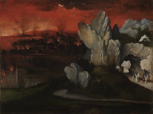 Paesaggio con la distruzione di Sodoma e Gomorra da Joachim Patinir