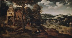 Paesaggio con la fuga in Egitto, ca 1524 da Joachim Patinir