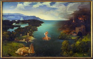 Il passaggio dello Stige Caronte sulla sua barca negli Inferi da Joachim Patinir