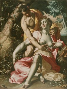 Cefalo e Procri (La morte di Procri), 1595-1600 circa (olio su tela) da Joachim Wtewael or Utewael or Wyewael