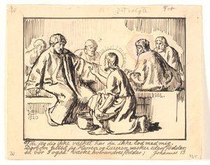 Cristo lava i piedi di Pietro da Joakim Frederik Skovgaard
