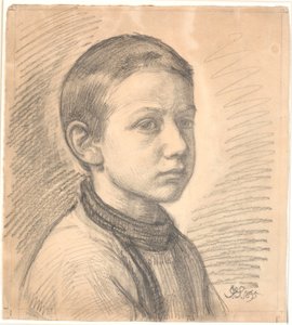 Ritratto del pittore J.Th. Skovgaard da bambino da Joakim Frederik Skovgaard