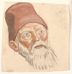 Studio della testa di un vecchio barbuto da Joakim Frederik Skovgaard