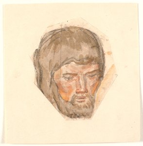 Studio della testa di un uomo barbuto