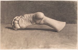 Disegno da gesso. Un piede