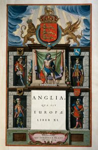 East Anglia quae Europae (Inghilterra), Libro XI, pagina del titolo Volume V, Atlas Maior da Joan Blaeu