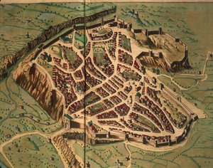 Mappa di Acquapendente dal Theatrum civitatum et admirandorum Italiae di Joan Blaeu, incisione