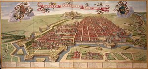 Mappa di Torino di Joan Blaeu, dal Theatrum Sabaudiae