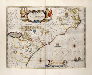 Mappa della Virginia e della Florida, 1667 da Joan Blaeu