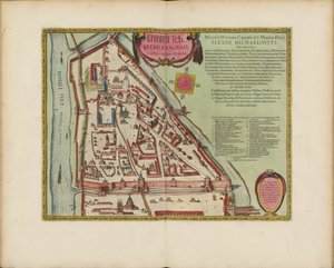 Mappa del Cremlino di Mosca del XVI secolo (Castellum Urbis Moskvae), c.1600 (incisione e acquerello)