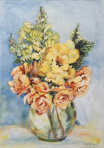 Rose gialle e bocche di leone, 2001 da Joan Thewsey