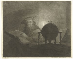 Uno studioso alla luce di una candela da Joannes Bemme