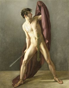 Guerriero con spada sguainata
