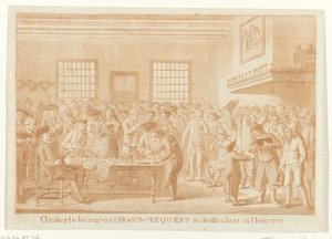 Firma della Richiesta del Brandy a Rotterdam, 1785