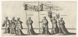 Parte della processione, n. 3 e 4 da Joannes van Doetechum (I)