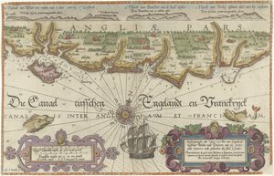 Mappa della costa inglese tra l
