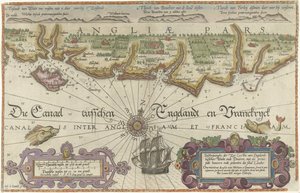 Mappa della costa inglese tra l