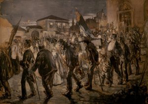 Partenza di una processione da Joaquim Mir i Trinxet