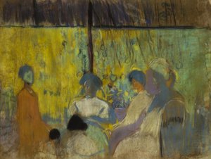 Donne che cuciono da Joaquim Mir i Trinxet